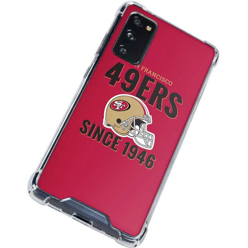 NFL San Francisco 49ers Helmet Galaxy S20 FE Clear Case